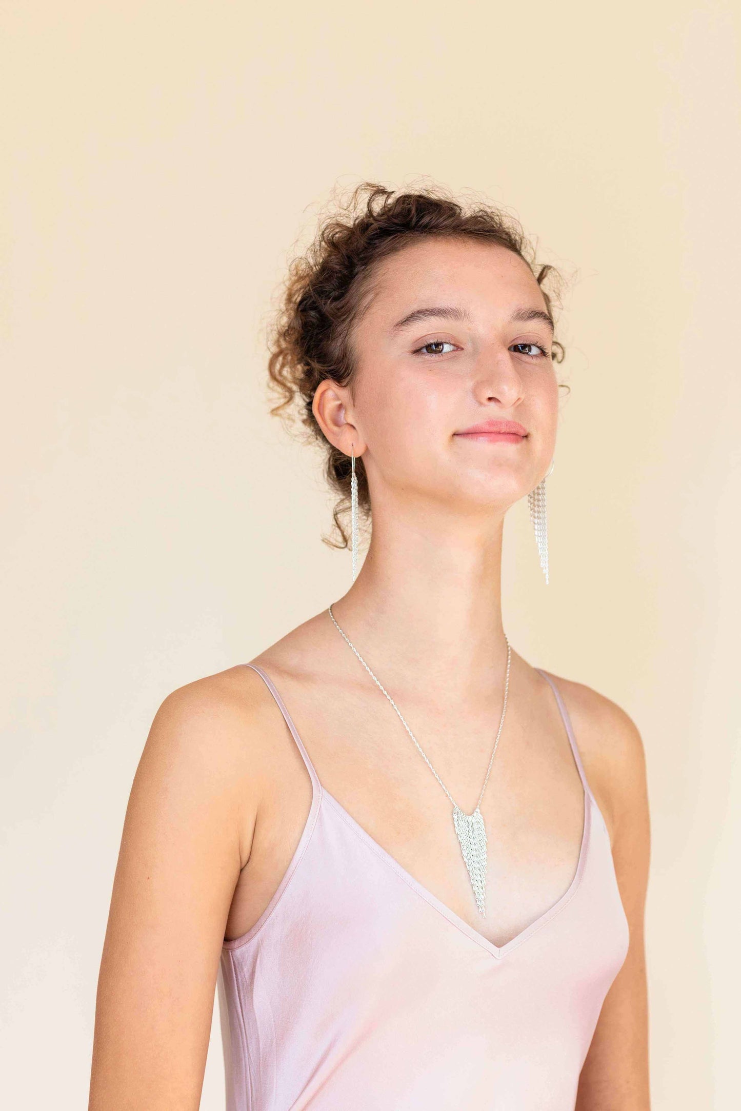 Silver Fringe Earrings