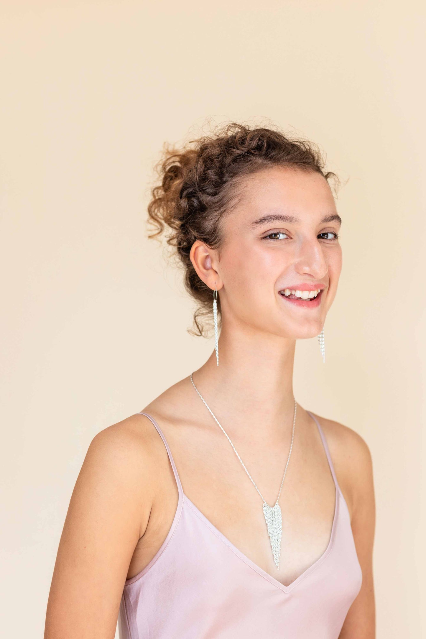 Silver Fringe Necklace