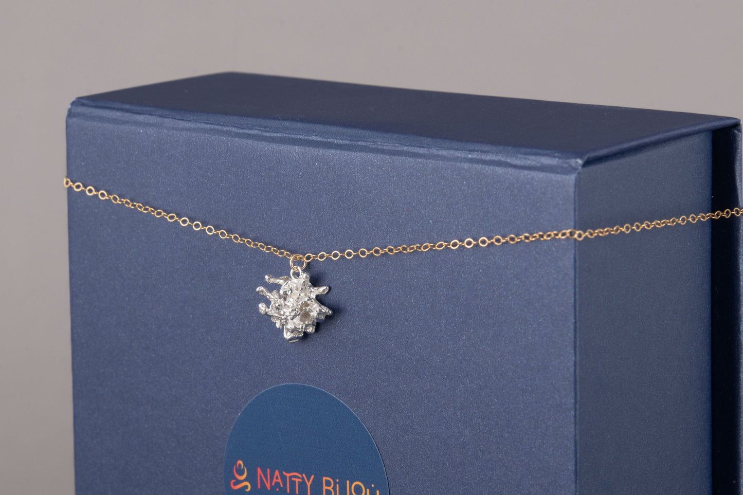 Marité Pendant Necklace in Silver on a Gold Filled Chain