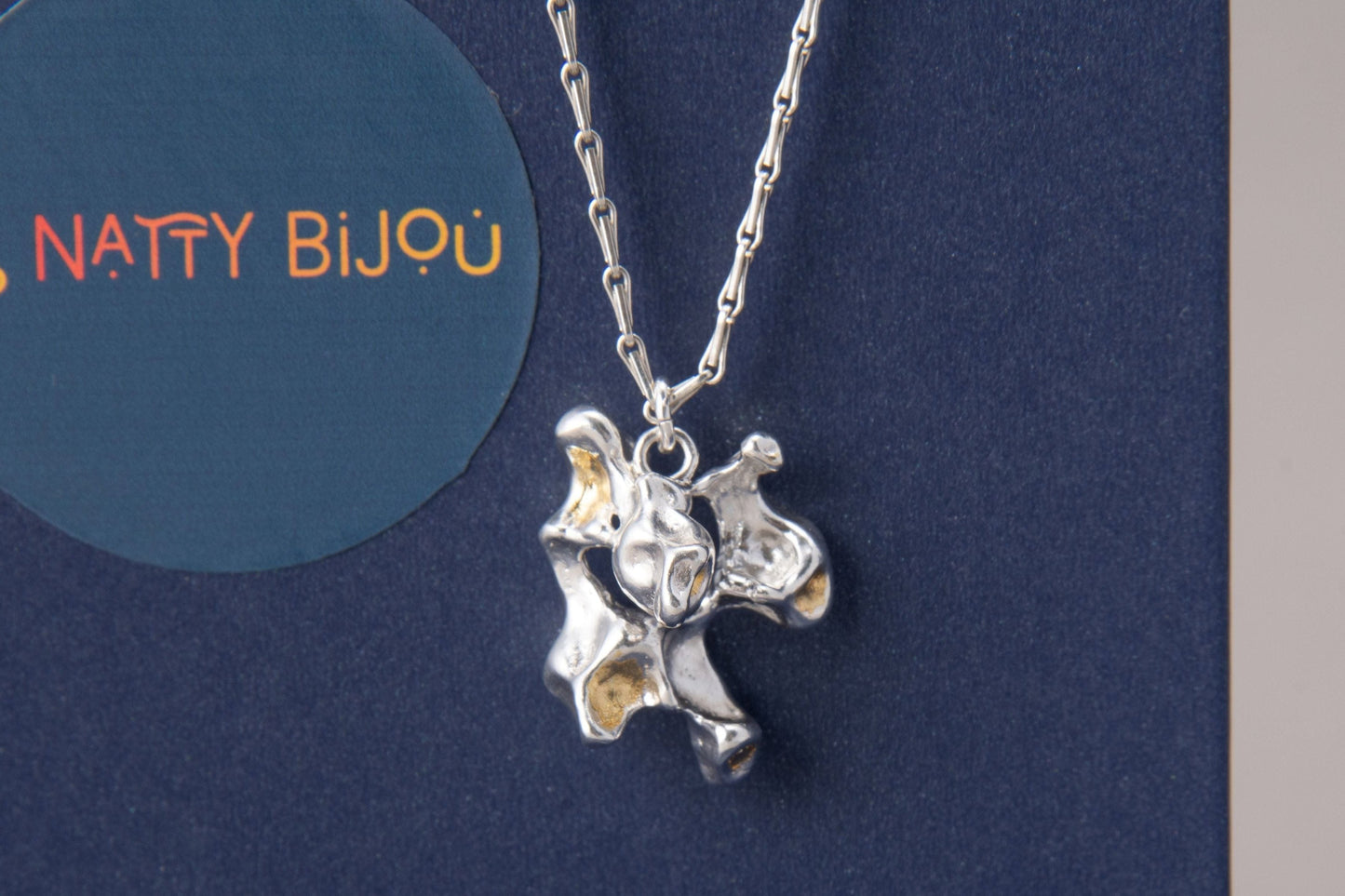 Mila Pendant Necklace with 24ct Gold Accents