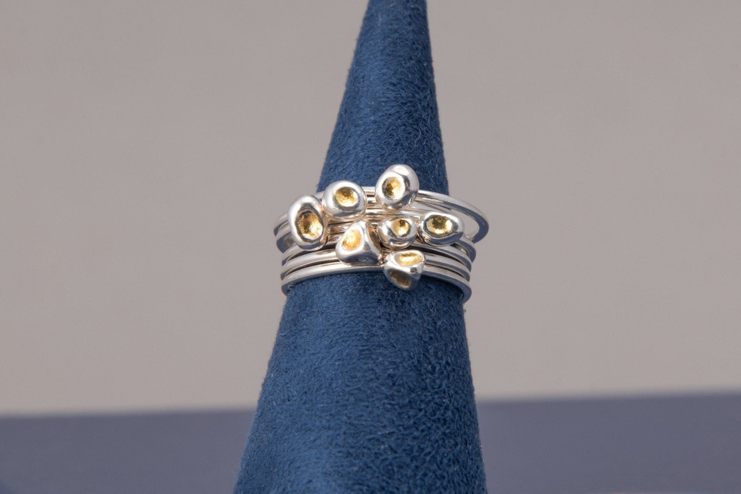 Mila Stacking Ring with 24ct Gold Accents